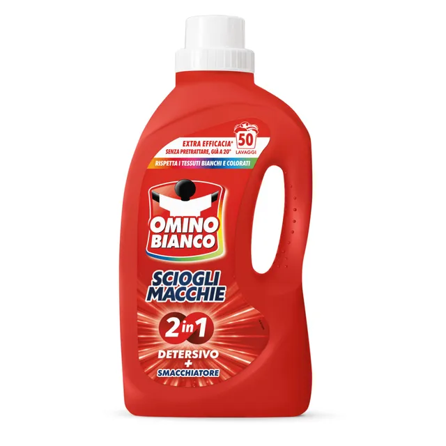 omino-bianco-detersivo-lavatrice-liquido-sciogli-macchie-2in1-50-lavaggi-rimuove image 1