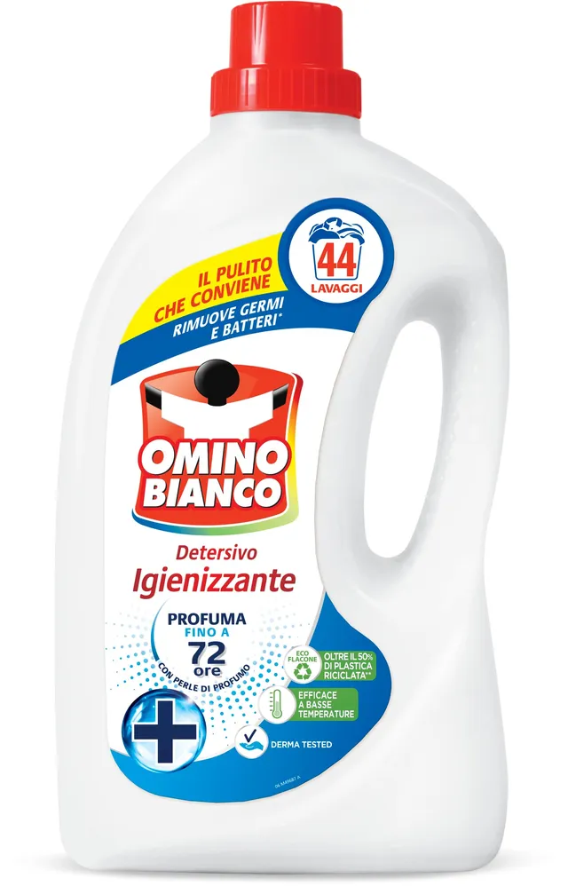 omino-bianco-detersivo-lavatrice-igienizzante-liquido-44-lavaggi-1760-ml image 1