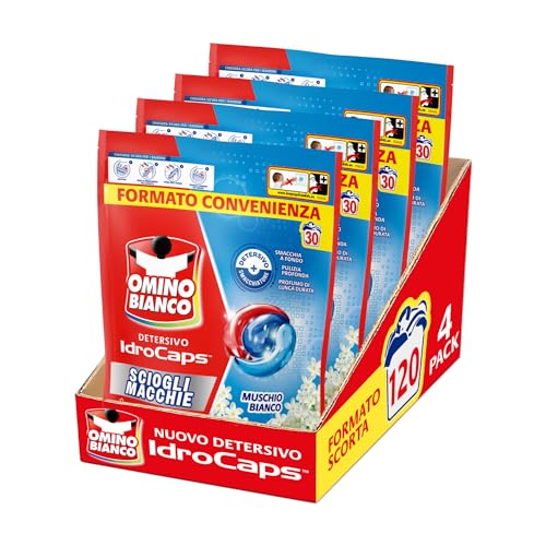 omino-bianco-idrocaps-detersivo-lavatrice-in-capsule-sciogli-macchie-120-lavaggi image 7