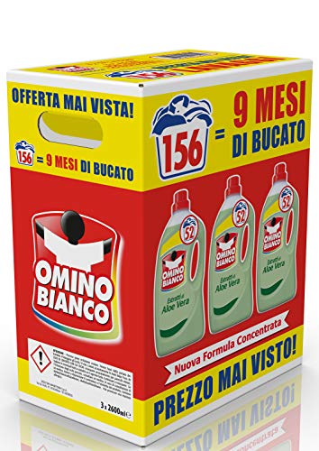 omino-bianco-detersivo-lavatrice-liquido-aloe-vera-156-lavaggi-rispetta-colori-e image 8