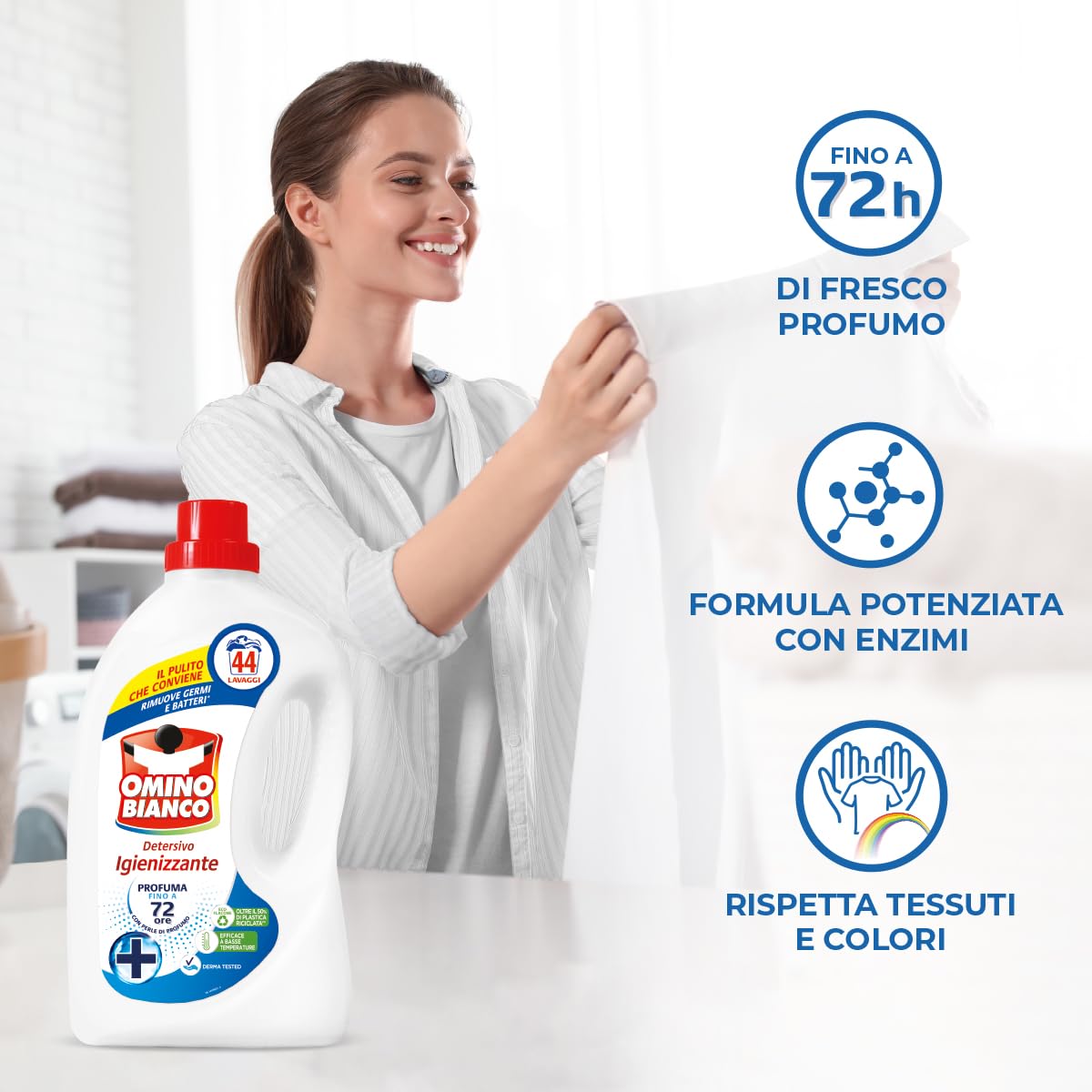 omino-bianco-detersivo-lavatrice-igienizzante-liquido-44-lavaggi-1760-ml image 2