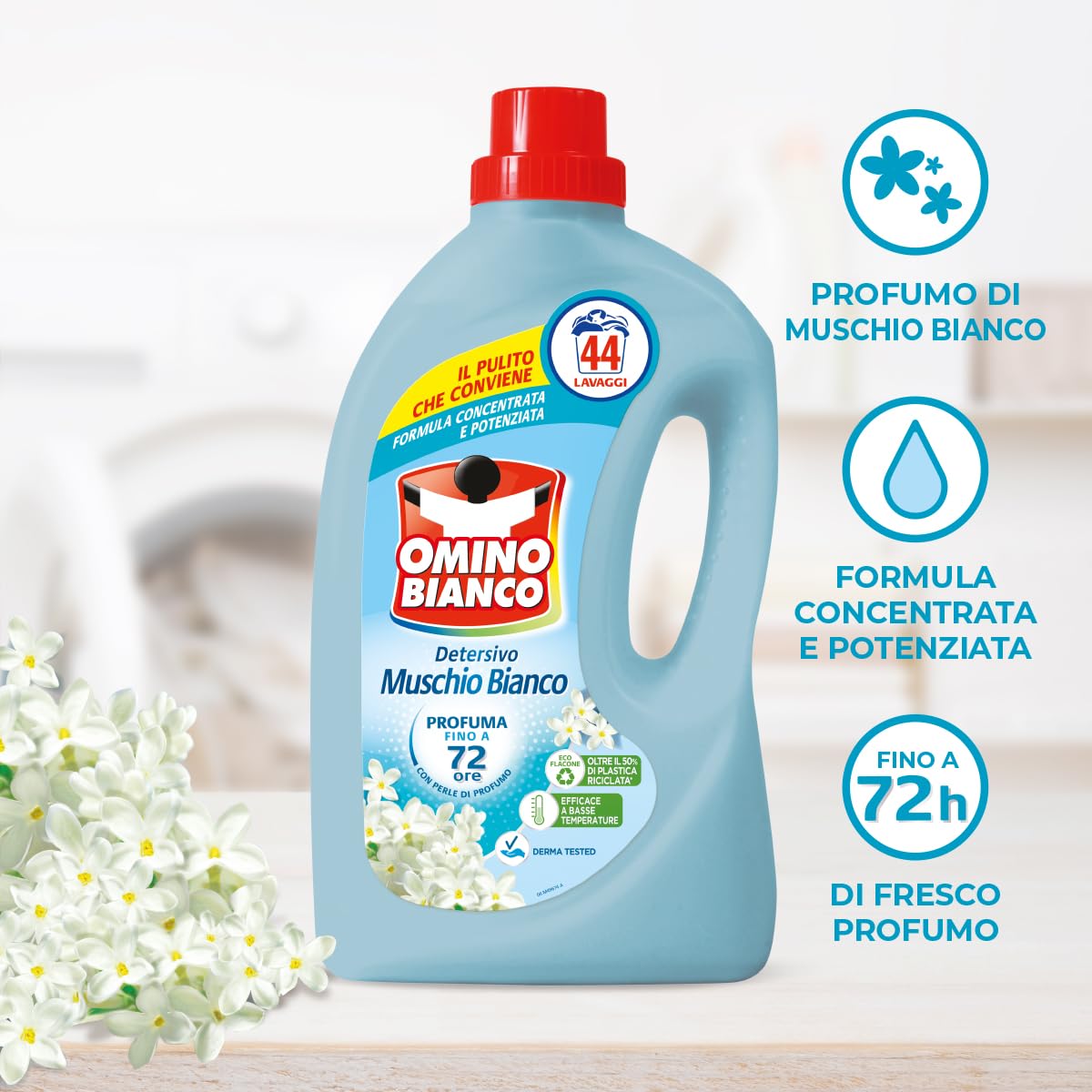 omino-bianco-detersivo-lavatrice-liquido-muschio-bianco-44-lavaggi-perle-di-prof image 3