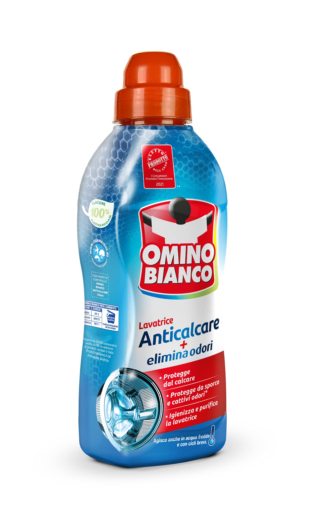omino-bianco-anticalcare-lavatrice-liquido-750-ml-x-8-pezzi-protegge-da-calcare- image 4