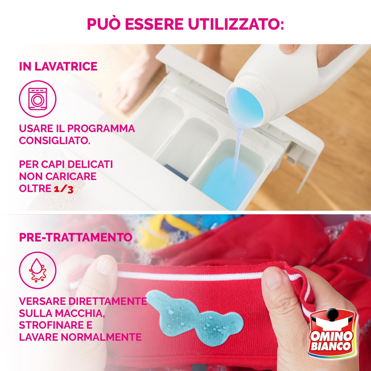 omino-bianco-detersivo-lavatrice-liquido-ninfea-rosa-150-lavaggi-rispetta-colori image 5