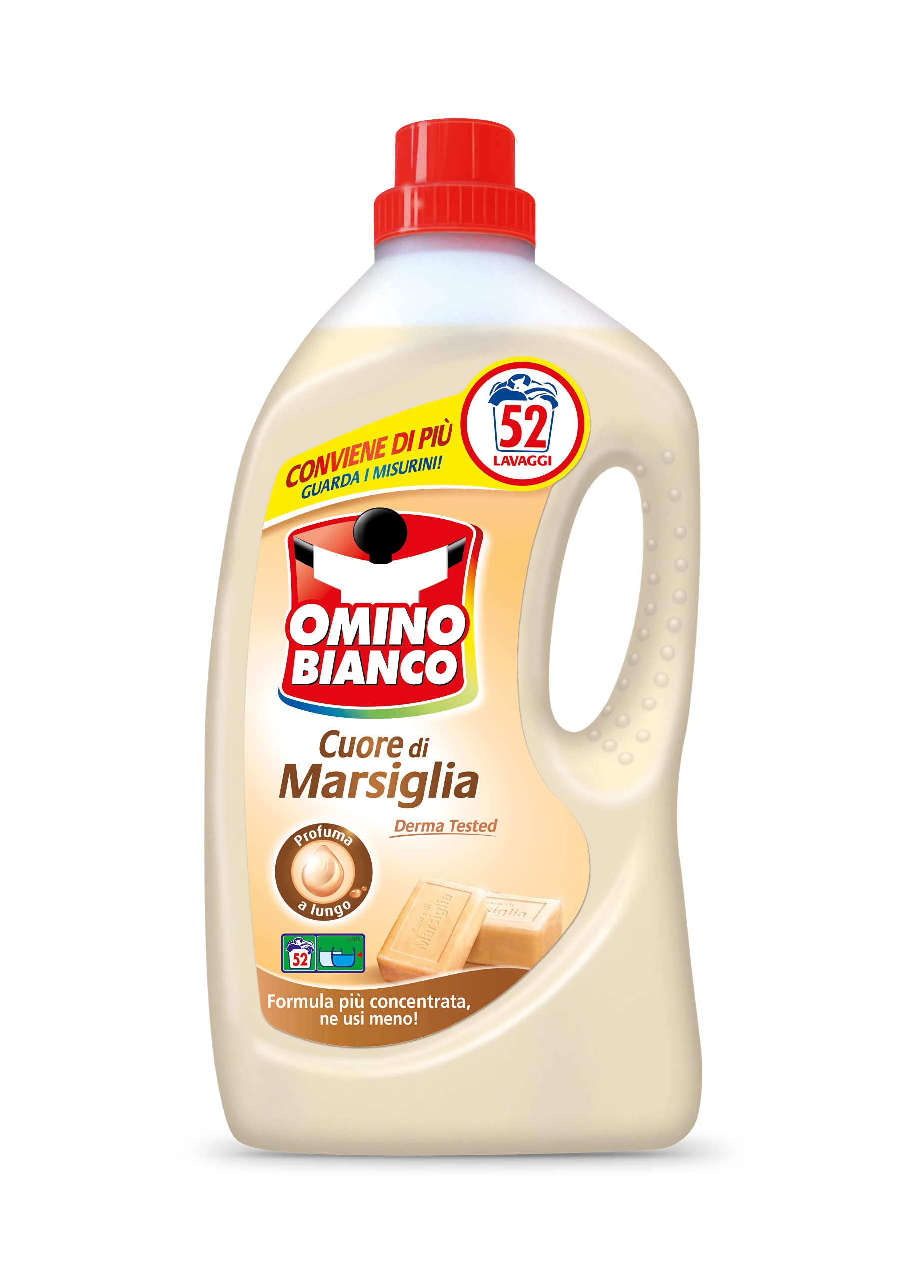 omino-bianco-detersivo-lavatrice-liquido-cuore-di-marsiglia-2600-ml-x-6-confezio image 2