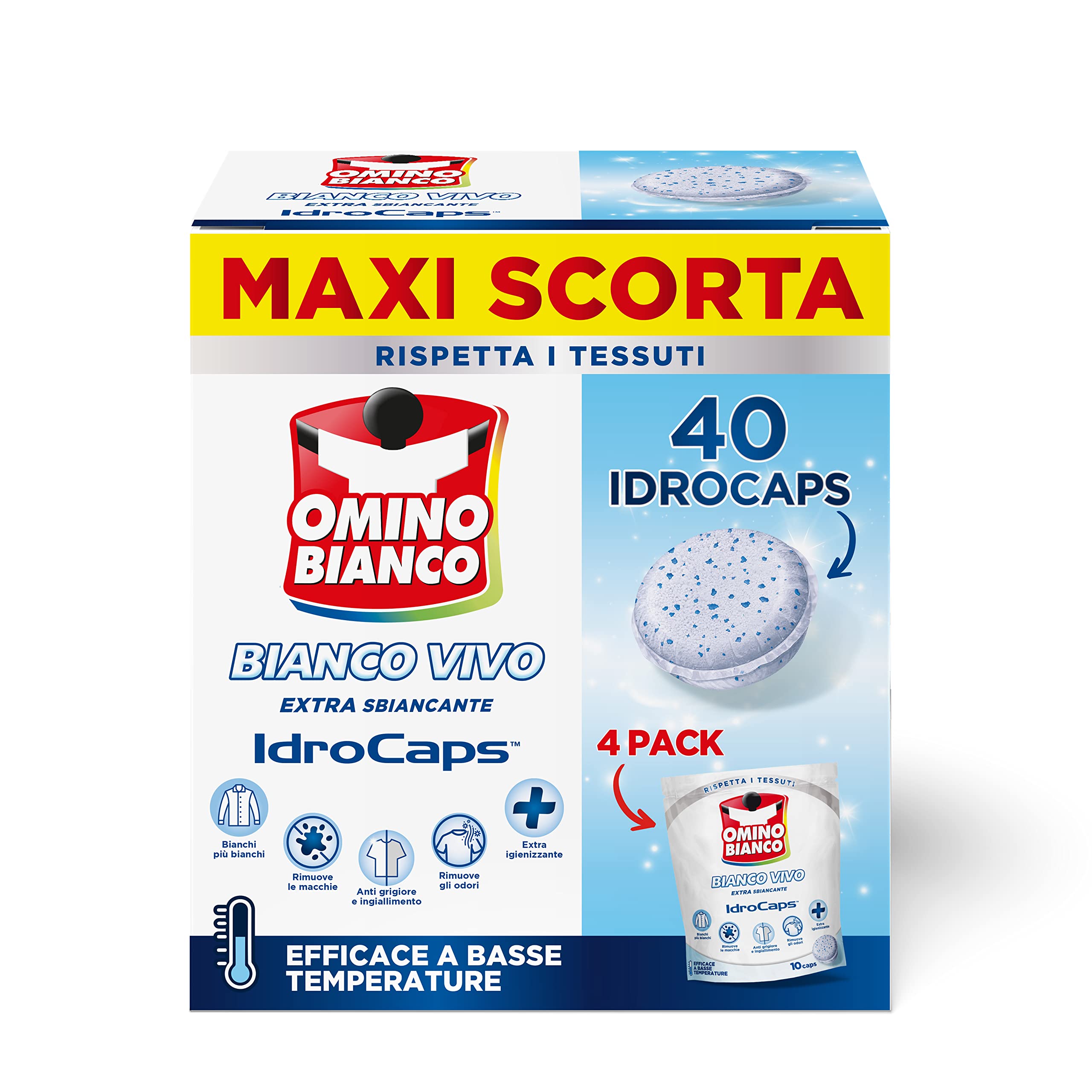 omino-bianco-bianco-vivo-idrocaps-additivo-lavatrice-in-capsule-idrosolubili-azi image 1