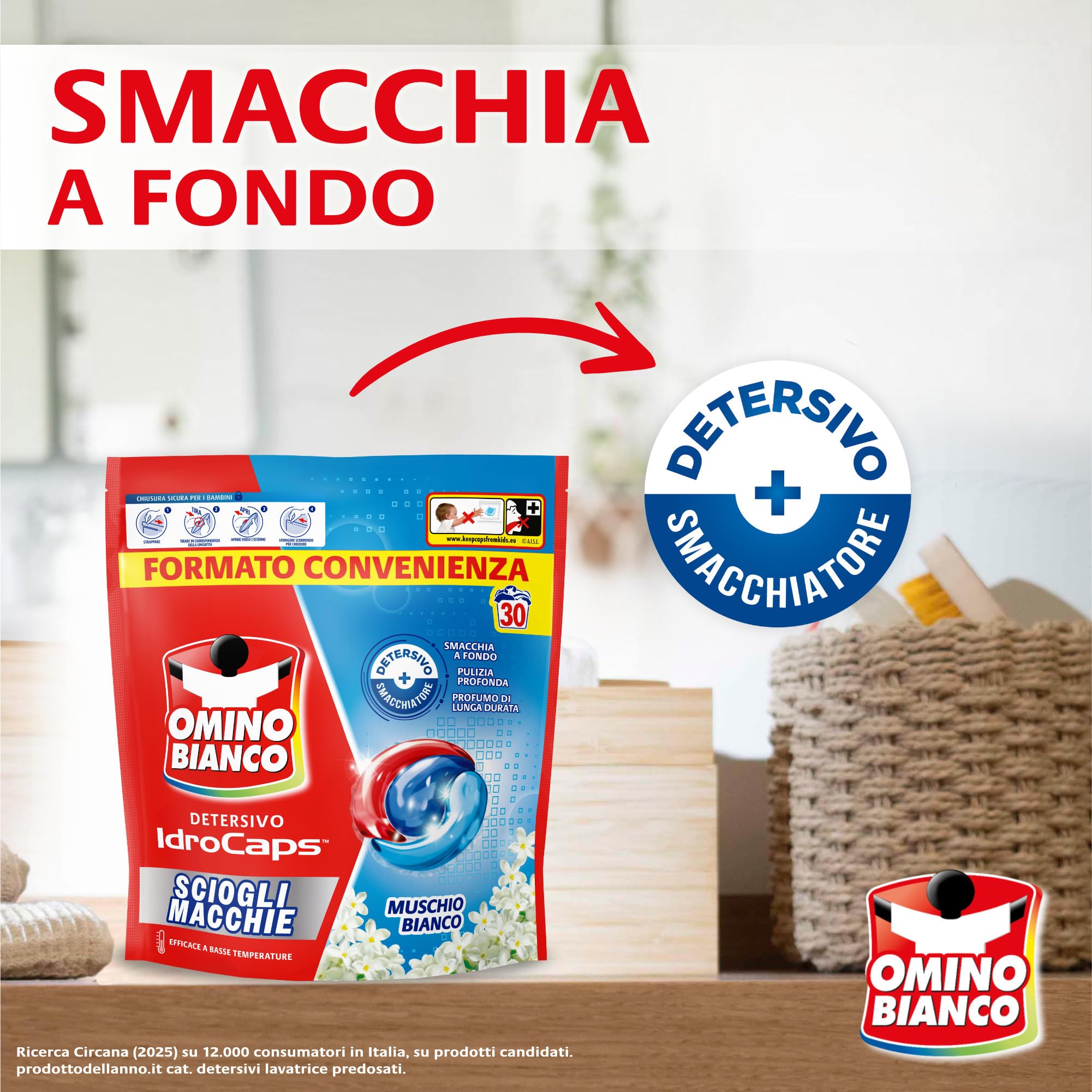 omino-bianco-idrocaps-detersivo-lavatrice-in-capsule-sciogli-macchie-120-lavaggi image 3