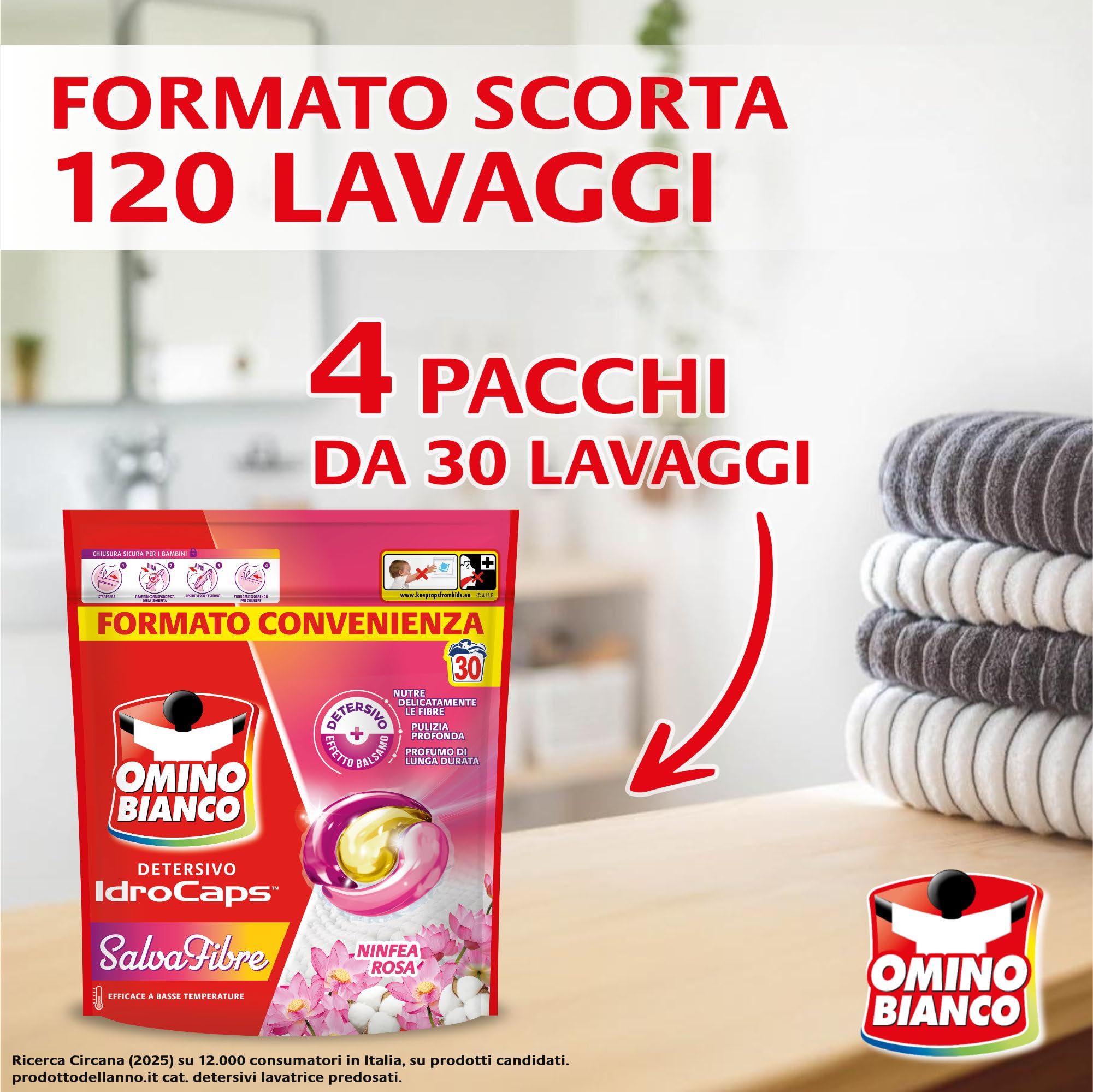omino-bianco-idrocaps-detersivo-lavatrice-in-capsule-salva-fibre-120-lavaggi-pro image 2